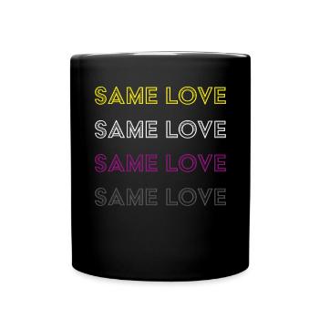 Asexuell Asexualität Asexuelle Flagge Community - Tasse einfarbig - Schwarz - Vorne