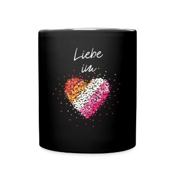 Love in the heart Lesbian Lesbian Lesbians Gay - Full Colour Mug - black - Front