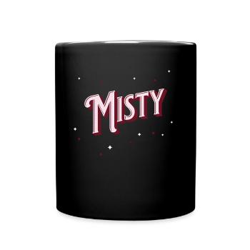 Nom brumeux personnalisé - Mug uni - noir - Devant