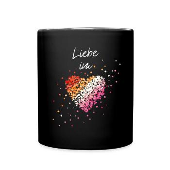 L’amour dans le cœur Lesbienne Lesbienne Lesbienne Gay - Mug uni - noir - Devant