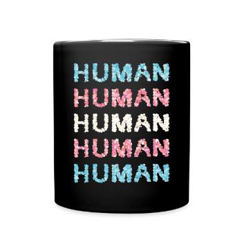 Transgender Transsexuell Trans Transexuelle Flagge - Tasse einfarbig - Schwarz - Vorne