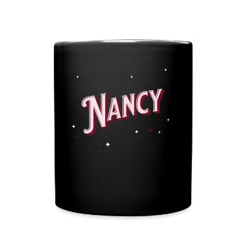 Nancy Namen personalisiert - Tasse einfarbig - Schwarz - Vorne