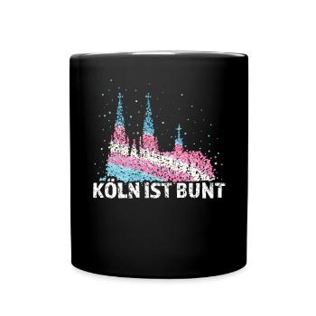 Kölner Dom Köln Kölle Transgender Transsexuell - Tasse einfarbig - Schwarz - Vorne