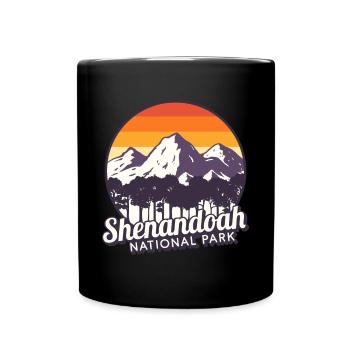 Shenandoah National Park Souvenir Virginia Mountain Wall - Full Colour Mug - black - Front