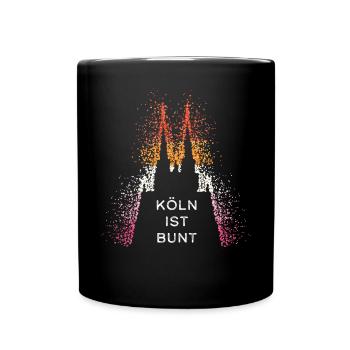 Köln Kölner Dom Kölnerin Lesbe Lesben Lesbisch - Tasse einfarbig - Schwarz - Vorne