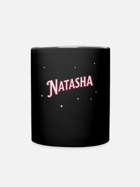 Natasha Namen personalisiert - Tasse einfarbig - Schwarz