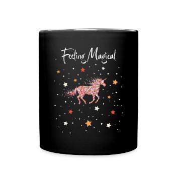 Lesbe Lesbisch Lesben Gay Einhorn Unicorn Homo - Tasse einfarbig - Schwarz - Vorne