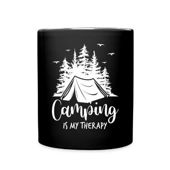 Camping Therapie Shenandoah National Park Souvenir - Tasse einfarbig - Schwarz - Vorne