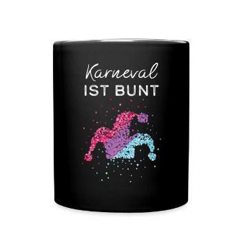 Karneval Fasching Konfetti Bisexuell Bisexualität - Tasse einfarbig - Schwarz - Vorne