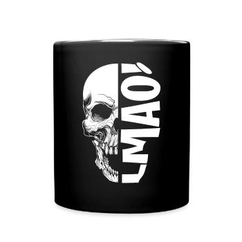 Funny Skull Thinking Nightmare Fear Death Skeleton Ko - Full Colour Mug - black - Front