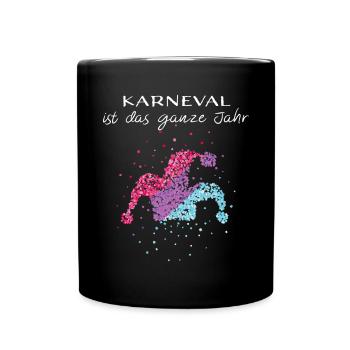 Carnival Fool Jeck Confettis Bisexualité bisexuelle - Mug uni - noir - Devant