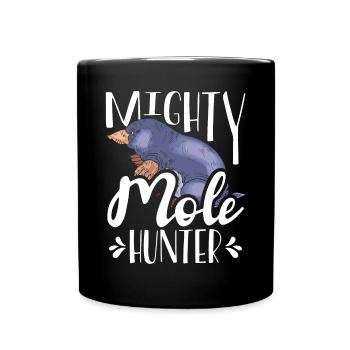 Mighty Mole Hunter - Full Colour Mug - black - Front