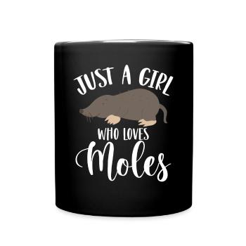 Juste une fille qui aime les grains de beauté - Mug uni - noir - Devant