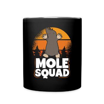 Soleil vintage de l’escouade de taupes - Mug uni - noir - Devant