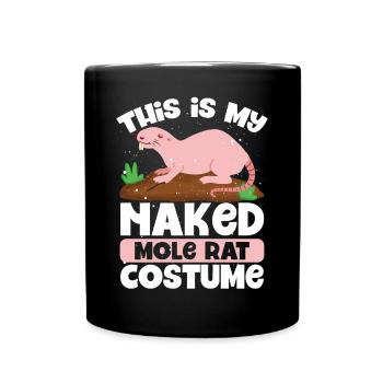 C’est mon costume de rat-taupe nu - Mug uni - noir - Devant