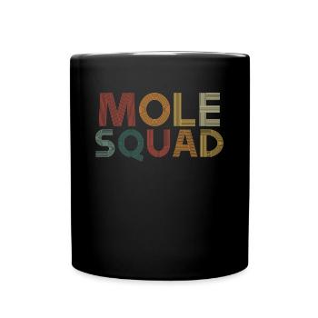 Colorful mole troupe - Full Colour Mug - black - Front