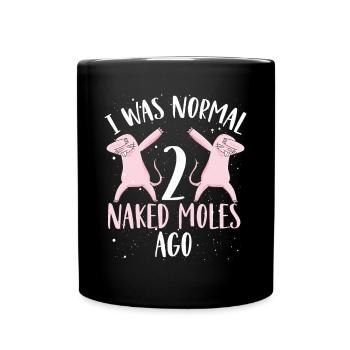 Deux taupes nues - Mug uni - noir - Devant