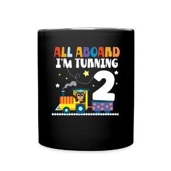 2 anniversaire All Aboard en tuning 2 2 ans - Mug uni - noir - Devant
