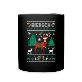 Noël Biersch Rudolf Affreux Cerf de Noël - Mug uni - noir - Devant