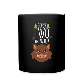 Born Two Be Wild Wild Boar - Mug uni - noir - Devant