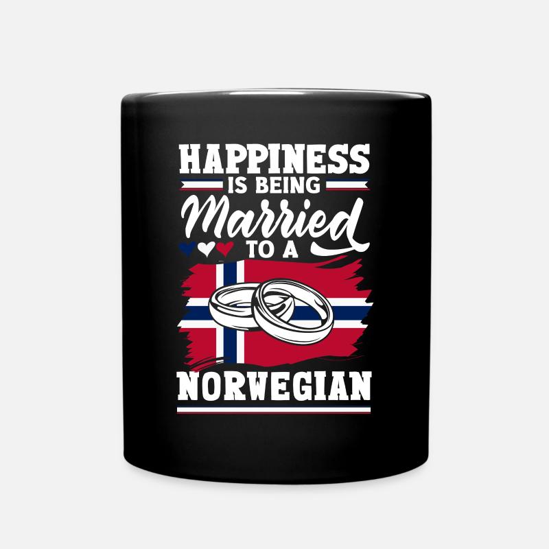 Norwegen Norwegisches Glück ist mit einem - Tasse einfarbig - Schwarz
