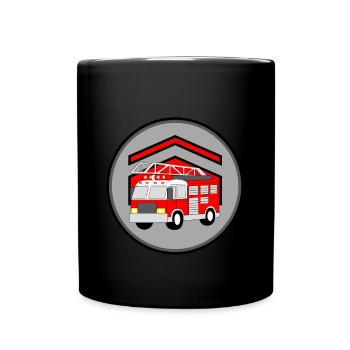 Fire engine - Full Colour Mug - black - Front