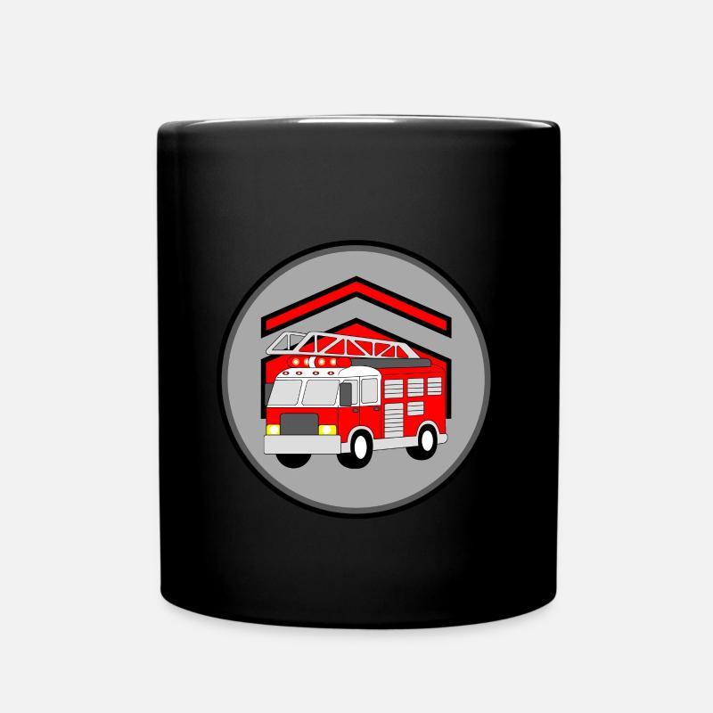Feuerwehrauto - Tasse einfarbig - Schwarz