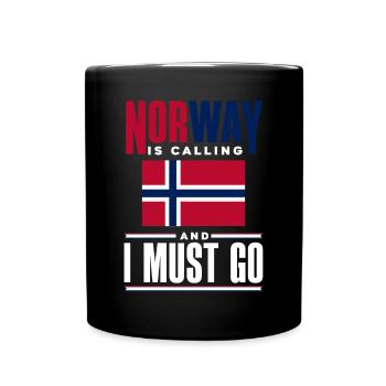 La Norvège appelle et je dois aller Norvège Norvégien - Mug uni - noir - Devant