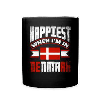 Danemark drapeau le plus heureux quand im in - Mug uni - noir - Devant