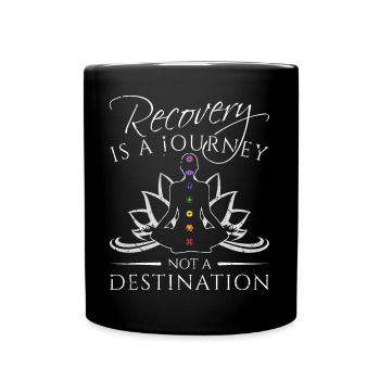 Reiki Meister Heilung Kristalle Chakra Chakra - Tasse einfarbig - Schwarz - Vorne