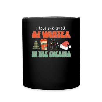 J’adore l’odeur de l’hiver le soir de - Mug uni - noir - Devant