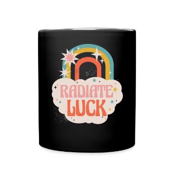 Radiate positivity Rainbow Dwarf Clouds - Full Colour Mug - black - Front