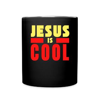 Jesus Ist Cooler Glaube Bibel Zitat Geschenk - Tasse einfarbig - Schwarz - Vorne