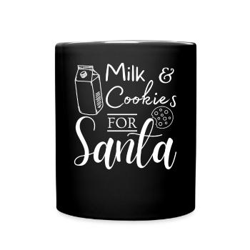 Milk biscuits for Santa's winter offer - Full Colour Mug - black - Front