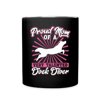 Fière maman d’un plongeur de quai très talentueux - Mug uni - noir - Devant