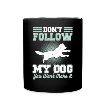 Ne suivez pas mon chien - Plongée à quai - Mug uni - noir - Devant