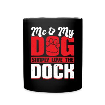 Me & My Dog Love The Dock - Dock Diving - Tasse einfarbig - Schwarz - Vorne