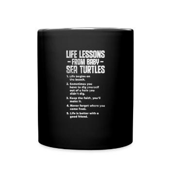 Tortue - Mug uni - noir - Devant