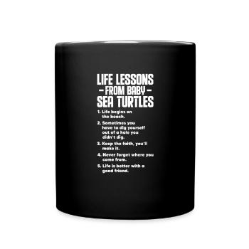 Turtle Turtle Sea Sea Creatures Gift - Full Colour Mug - black - Front