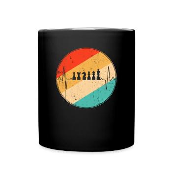 Échecs Retro Heartbeat - Mug uni - noir - Devant