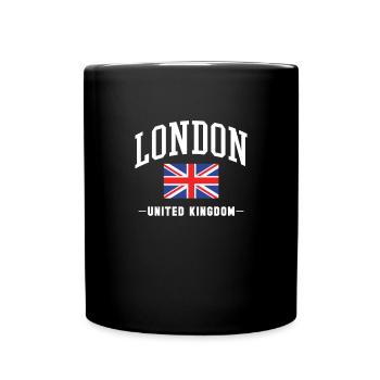 London - Tasse einfarbig - Schwarz - Vorne