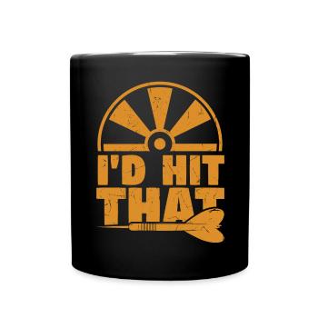 Id Hit That Darts - Full Colour Mug - black - Front