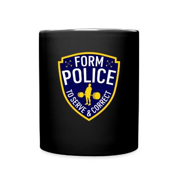 Form Police Powerlifting - Full Colour Mug - black - Front