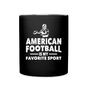 Le joueur de football américain est mon sport préféré - Mug uni - noir - Devant