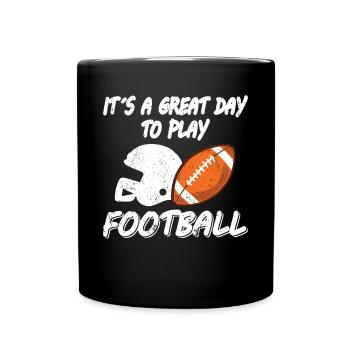 Joueurs de football américain Great Day Play - Mug uni - noir - Devant