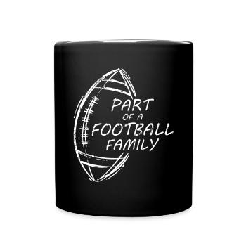 Un joueur de football américain fait partie de la famille du football américain - Mug uni - noir - Devant
