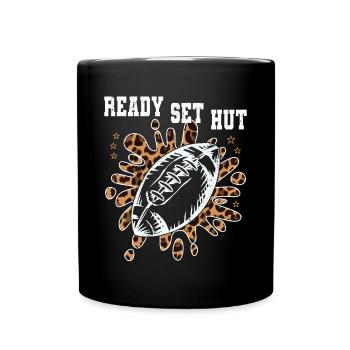 Joueur de football américain Ready Set Hat Athlète - Mug uni - noir - Devant