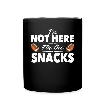 Le joueur de football américain n’est pas là pour les collations - Mug uni - noir - Devant