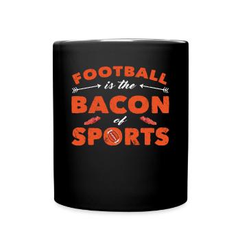 Le football est le bacon du sport Le football américain - Mug uni - noir - Devant