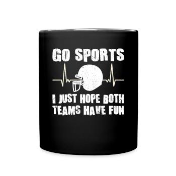Joueur de football américain Go Sports Fan - Mug uni - noir - Devant